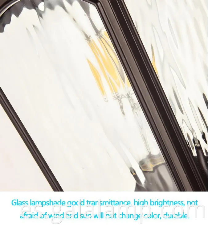 Elegante lámpara de pared LED impermeable al aire libre para pasillos